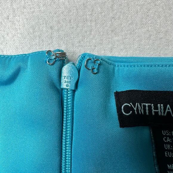 Cynthia Rowley Womens Dress Crochet Pattern Knee Length Blue Size 12 - Picture 9 of 16